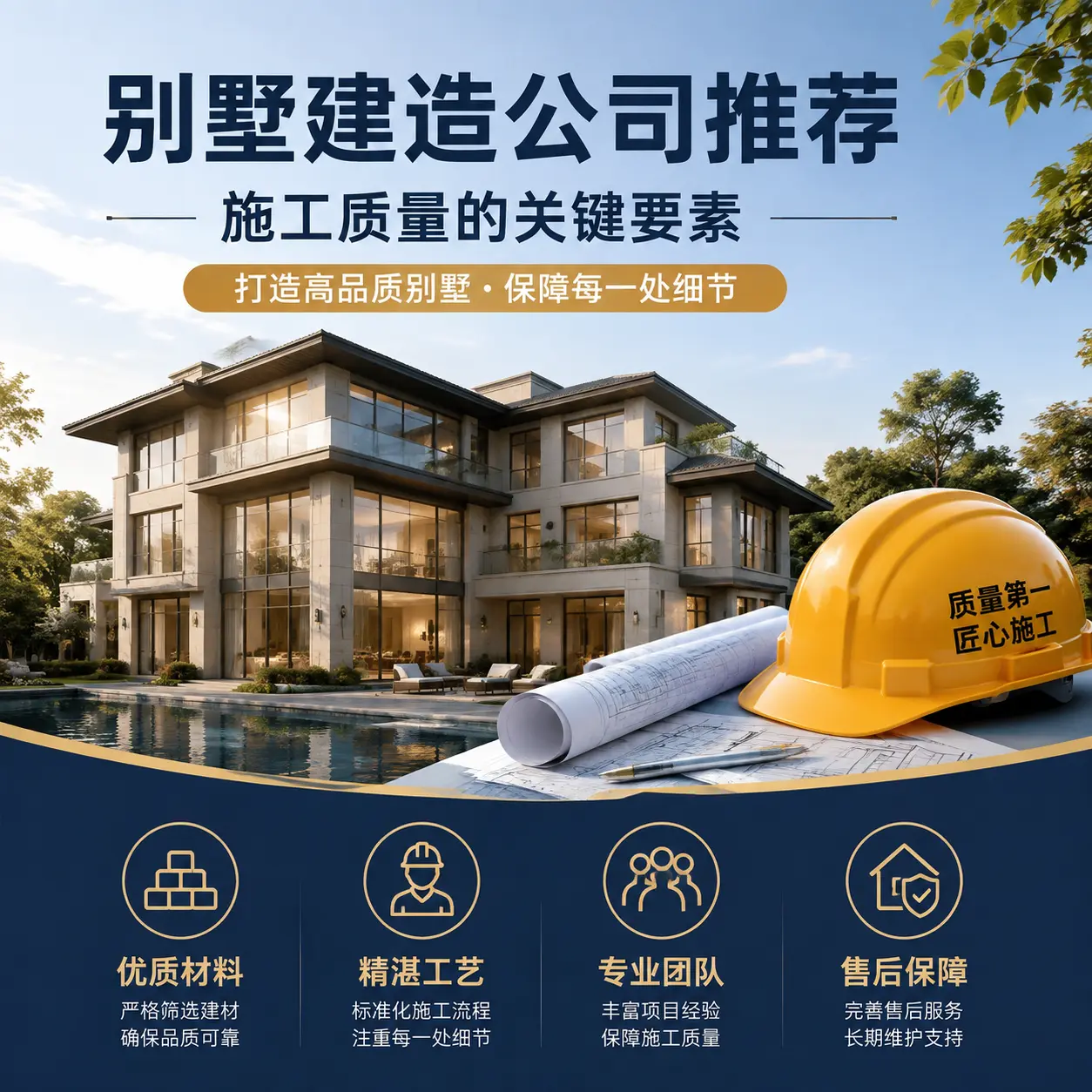别墅建造公司推荐： 沿河 施工质量的关键要素