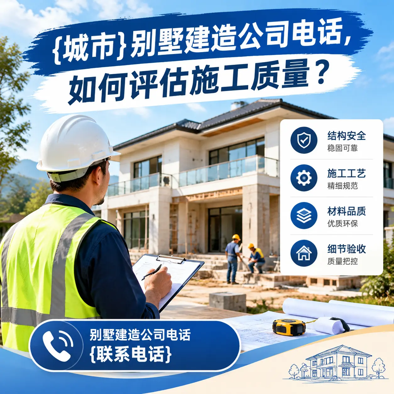 沿河别墅建造公司电话,如何评估施工质量?