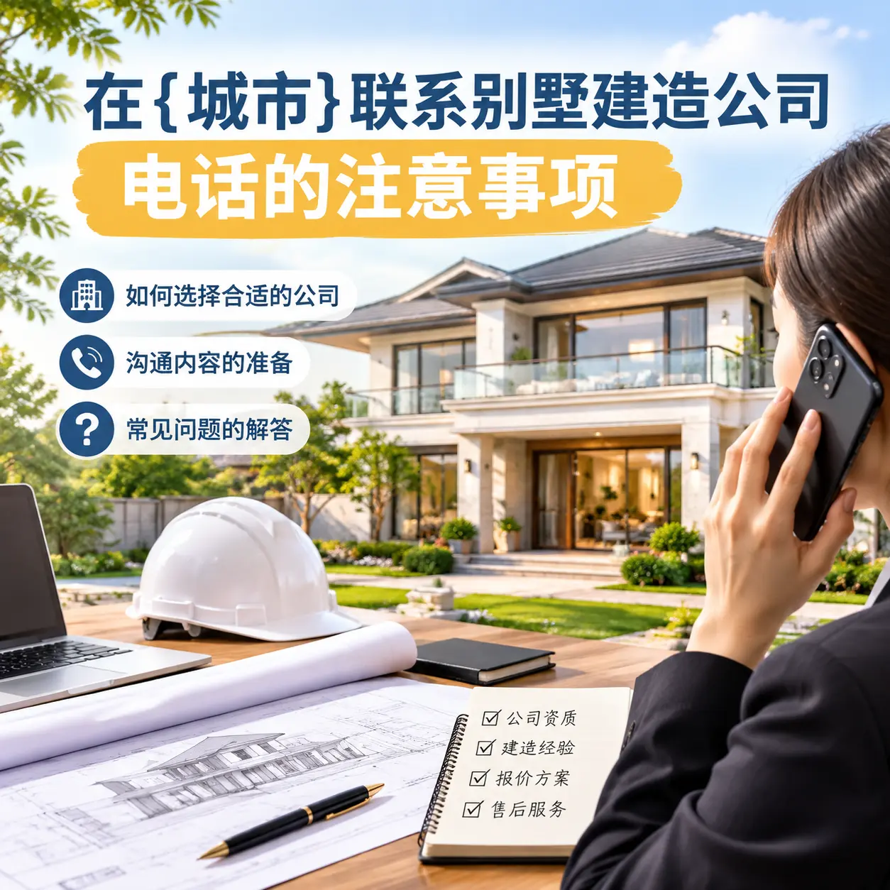 在沿河联系别墅建造公司电话的注意事项
